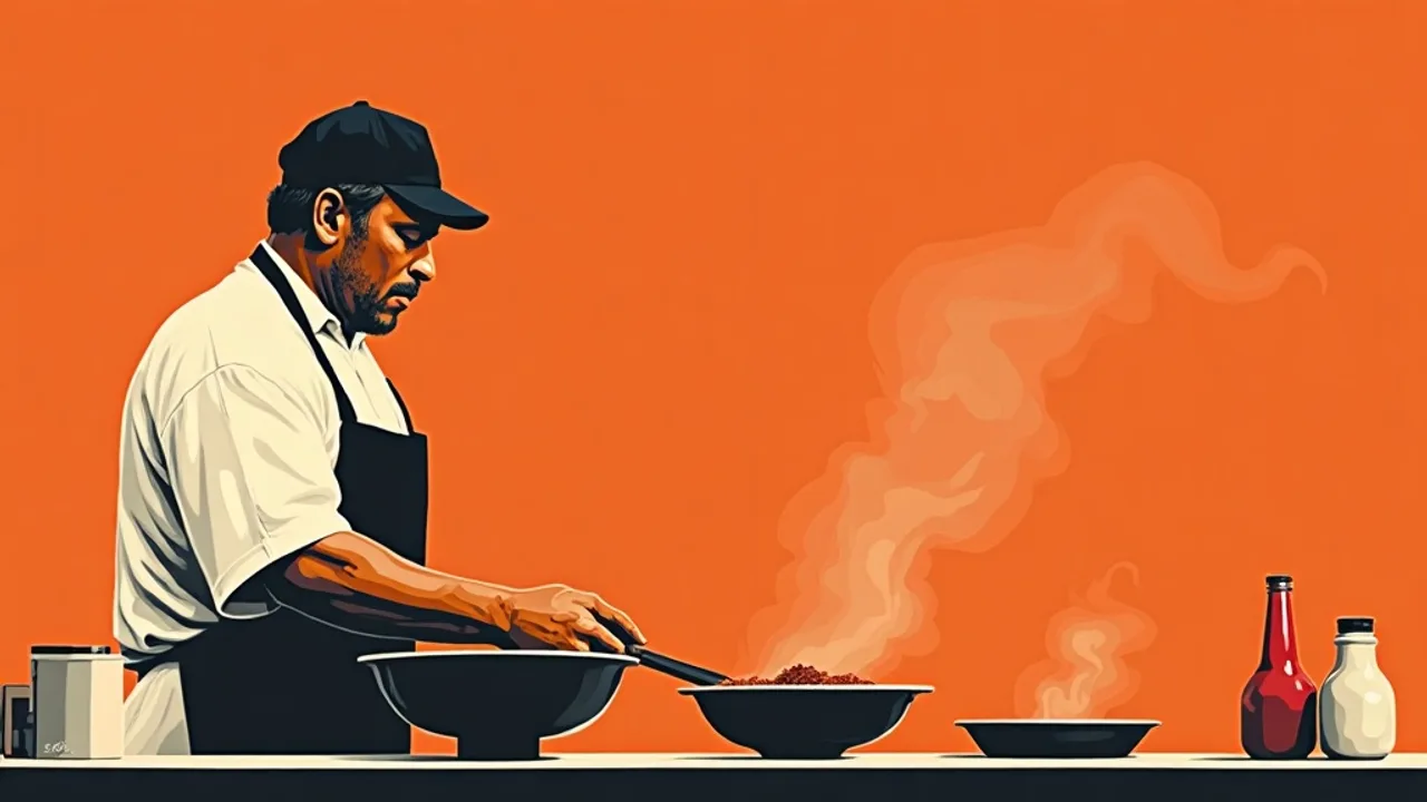 Étal de spécialités orientales et grillades dans une boucherie-traiteur