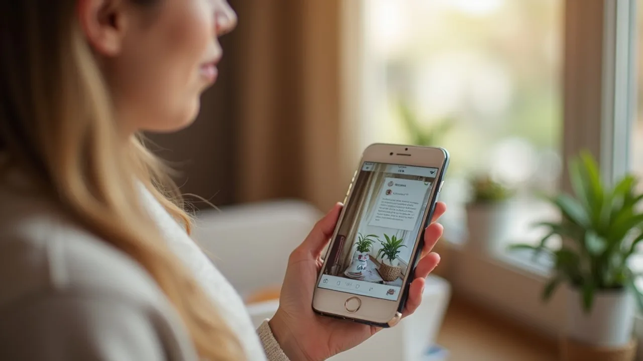 Calendrier de contenu affiché sur un écran de smartphone