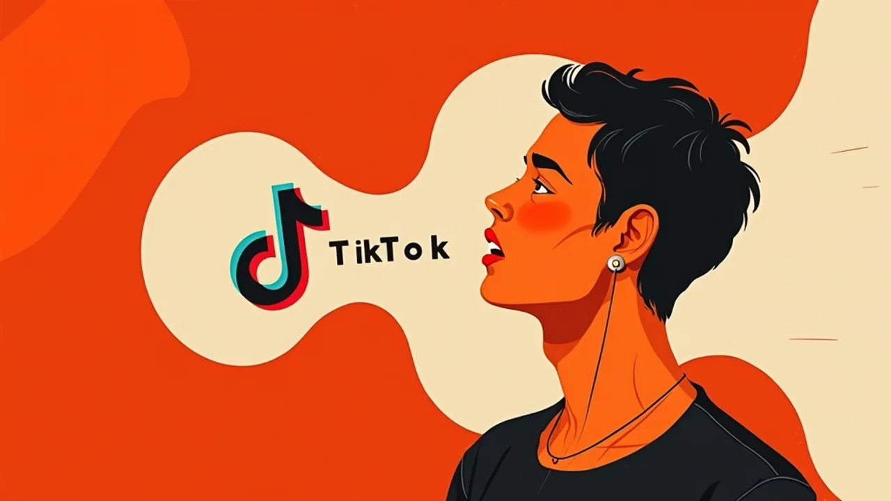 Application TikTok ouverte sur un profil avec son nom d'utilisateur