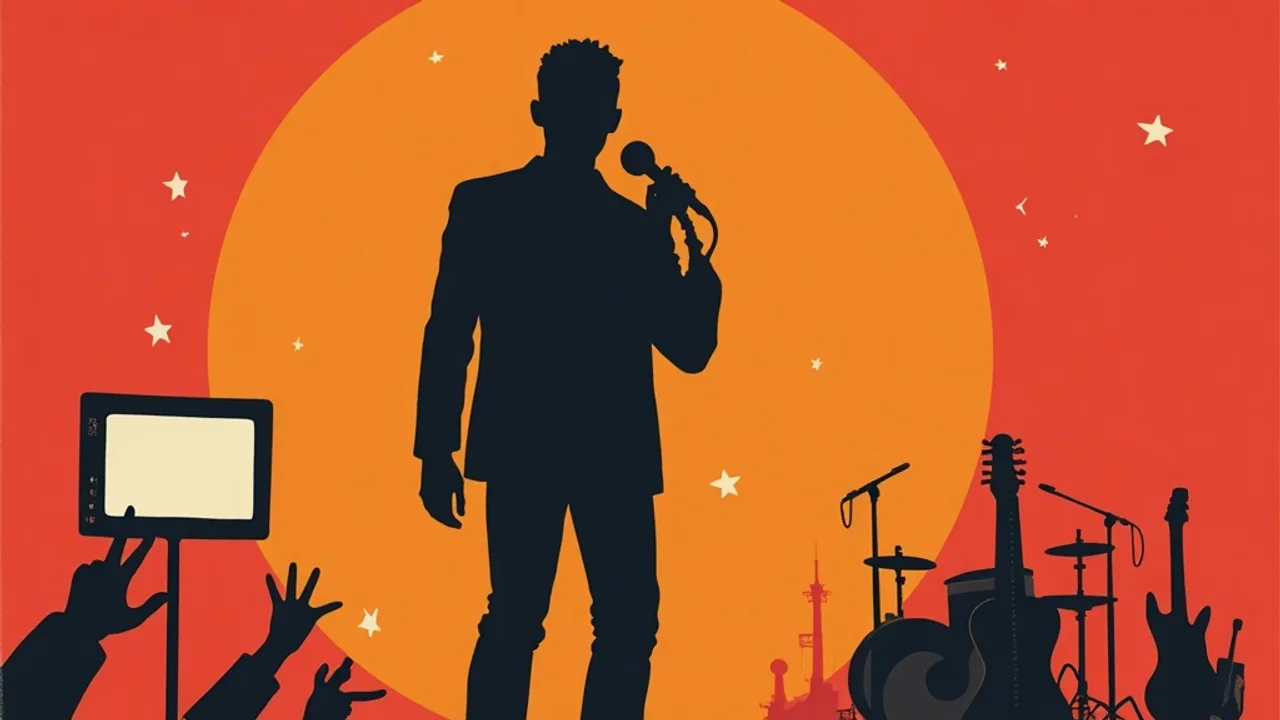 Micro de stand-up sur une scène de comedy club
