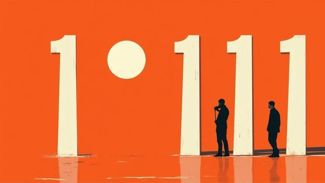 Horloge numérique affichant 11:11 sur fond sombre