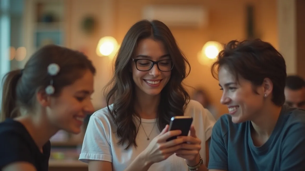 Casque audio posé à côté d'un smartphone affichant TikTok