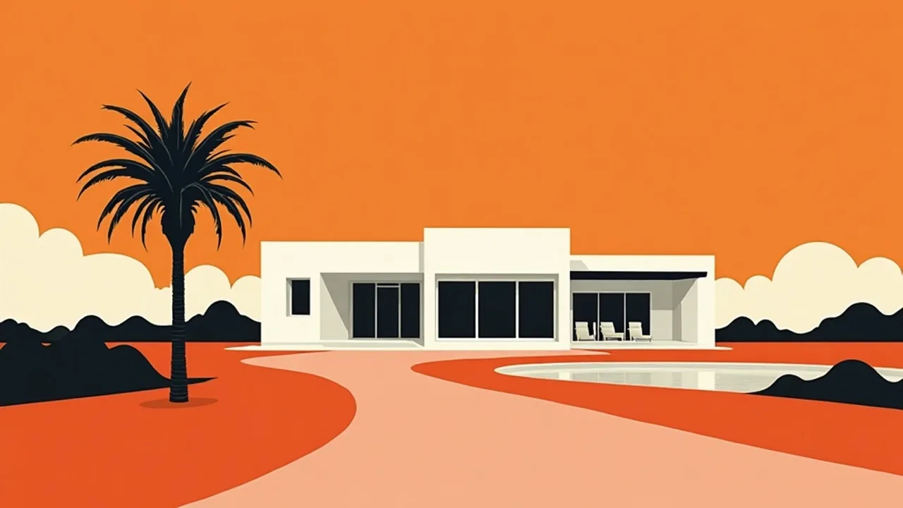 Villa lumineuse de style californien avec piscine et terrasse